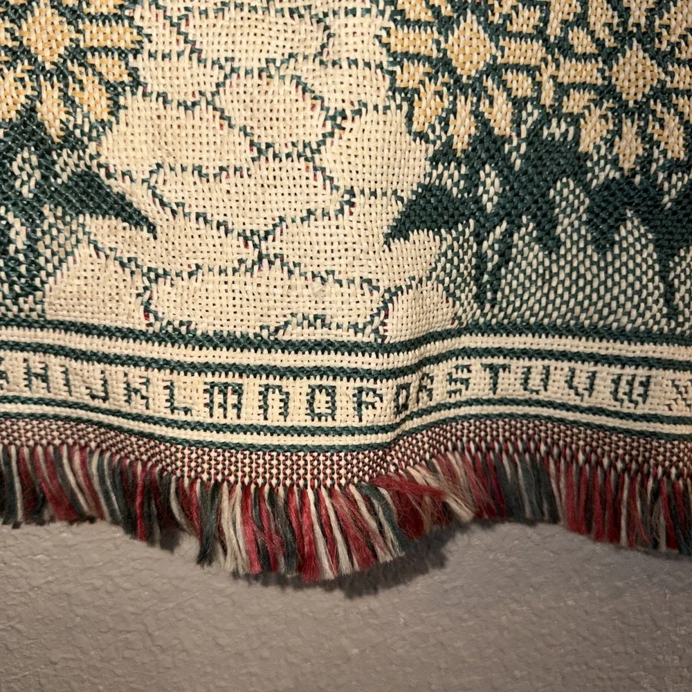 Vintage American Weavers Welcome Home Tapestry Farmhouse Wall Hanging